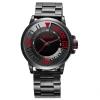 The trendy and personalized men's stainless steel waterproof watch with a cool and tech-savvy quartz watch is a bestseller in foreign trade undefined